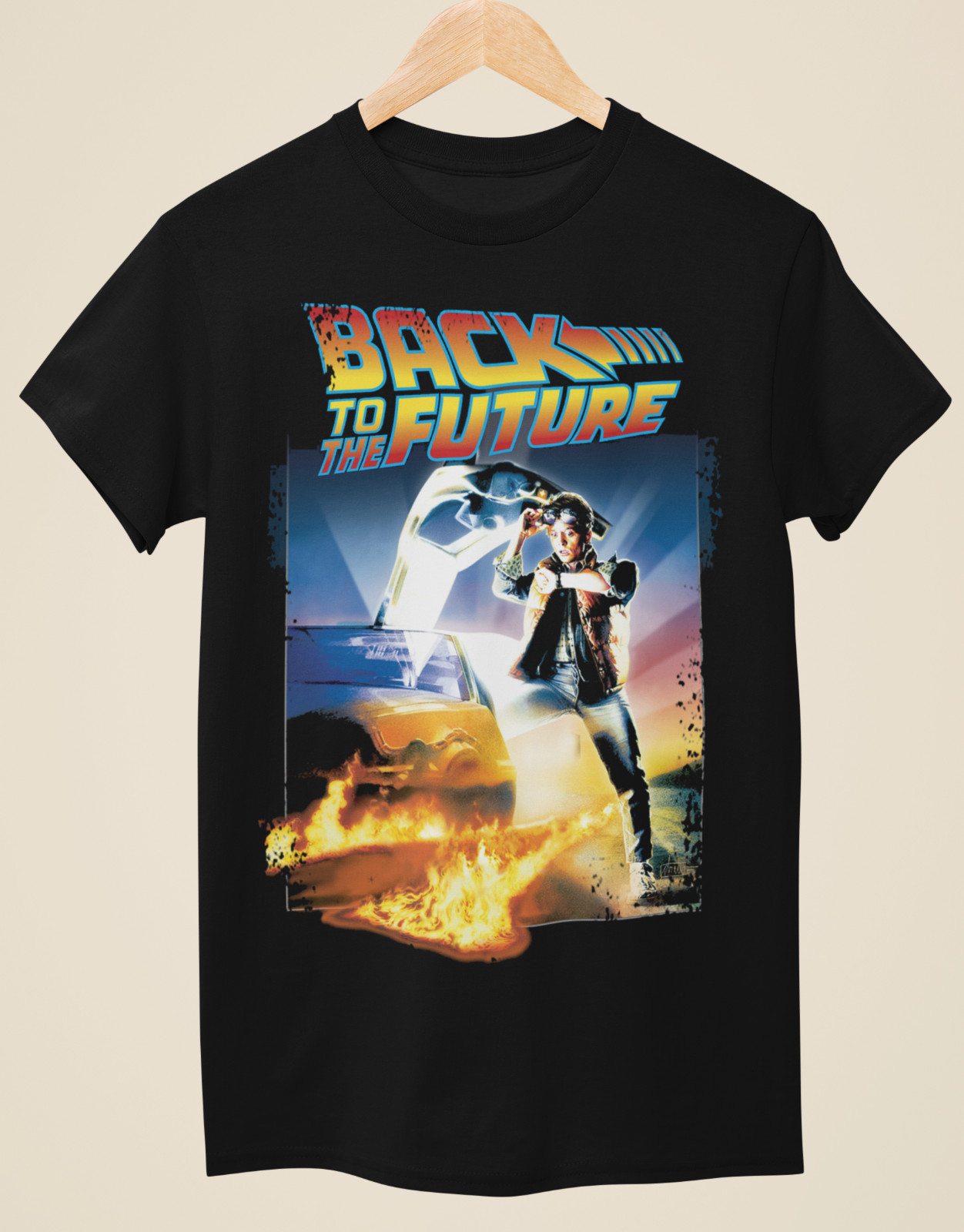 Back to the Future Collection – Movie Poster inspired Unisex Black T-Shirts