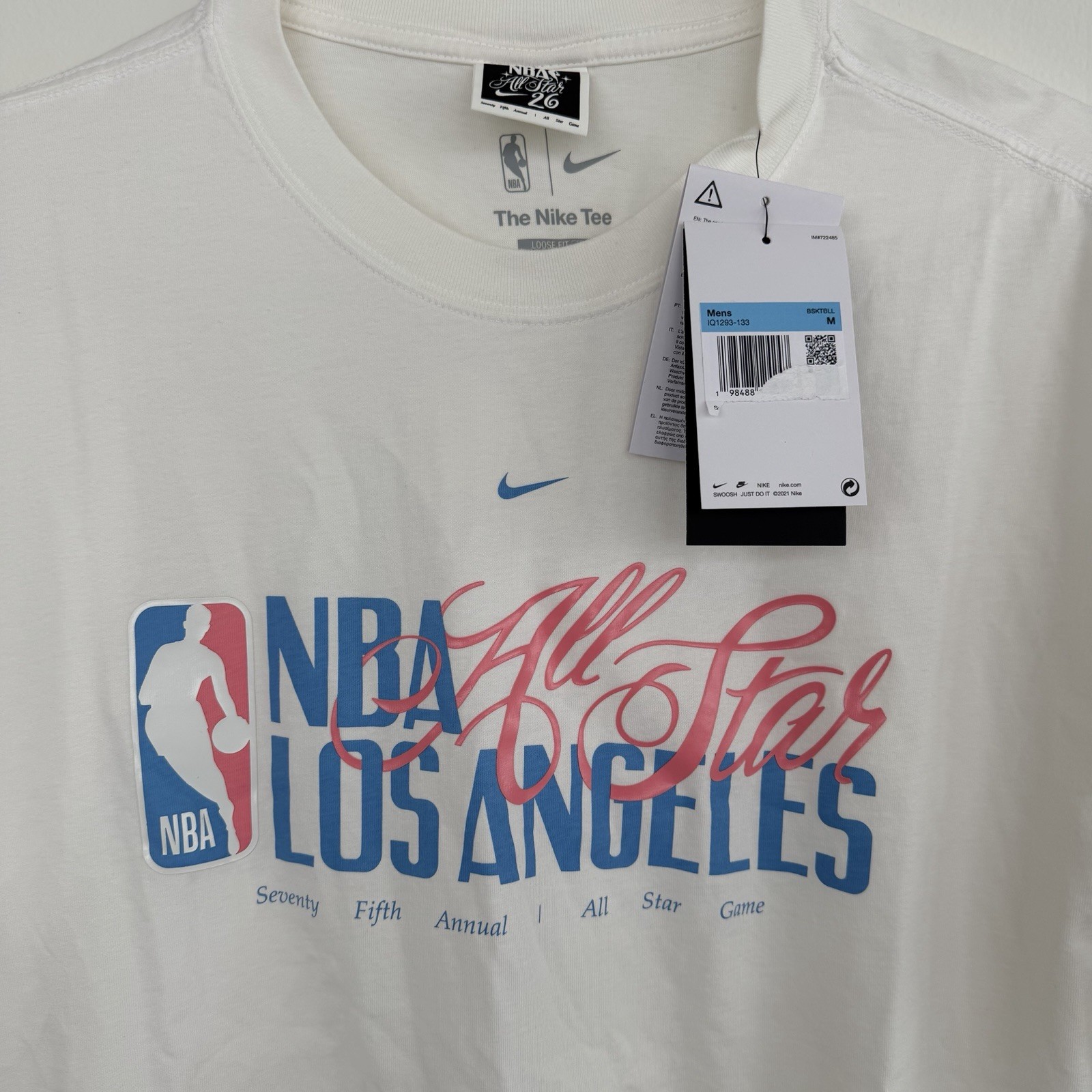 NEW: Nike NBA All-Star 2026 Men’s Medium T-Shirt LA Los Angeles Loose Fit