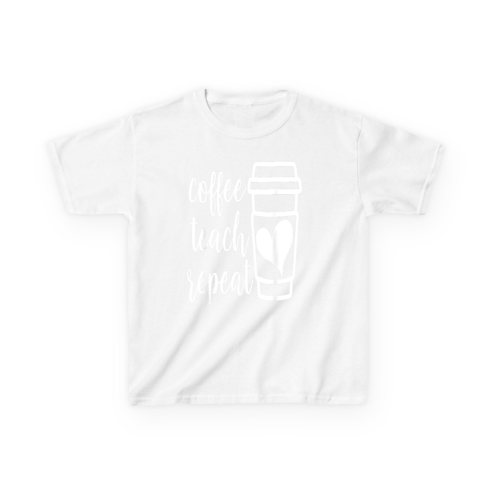 Coffee Teach Repeat Womens Unisex Plus Size Teacher T-Shirt