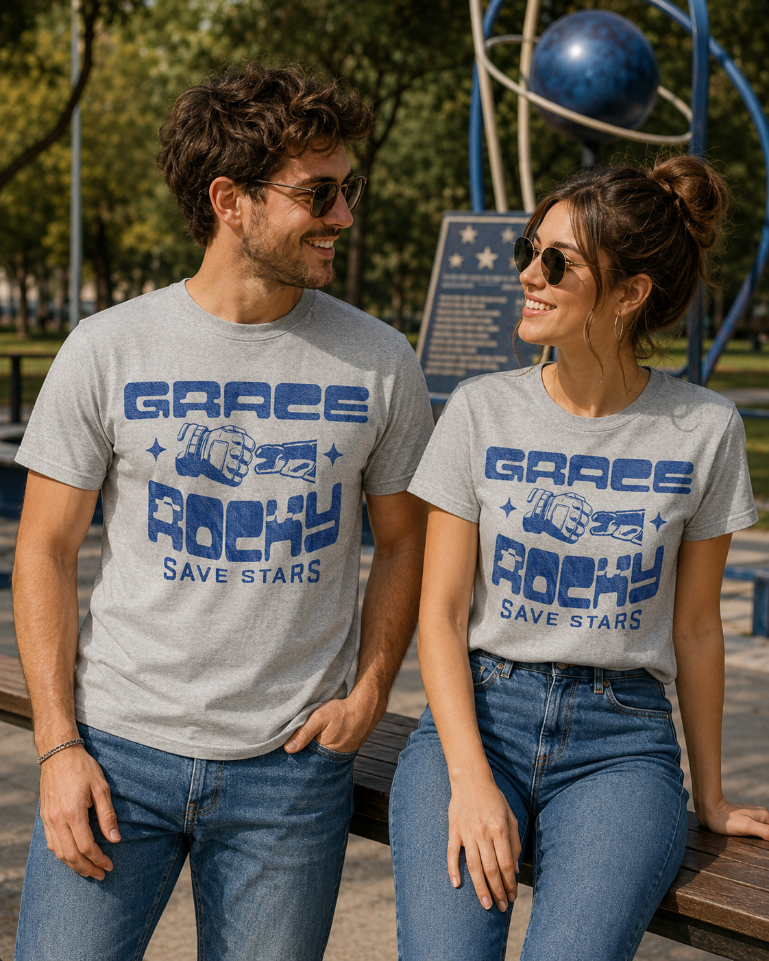 Grace Rocky Save Stars Shirt, Rocky Alien Friendship Sci-Fi Lover Gift Tee
