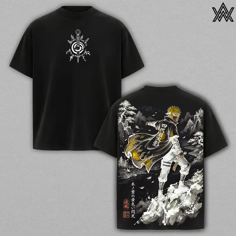 Minato Namikaze Tee – Naruto Anime Manga T-Shirt Fourth Hokage Graphic Tee