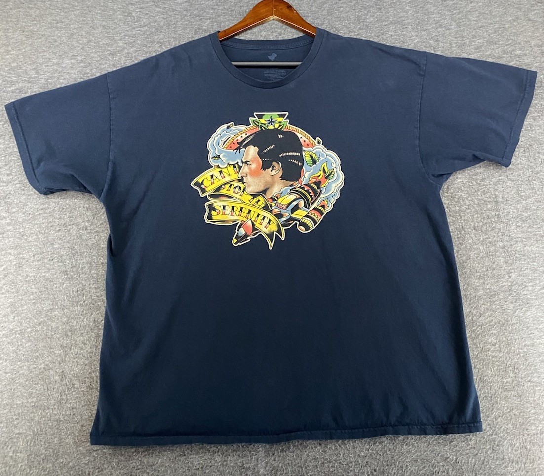 Serenity Firefly Movie TV Show Blue Graphic T-Shirt Men’s XXL Tee Fury See Pics