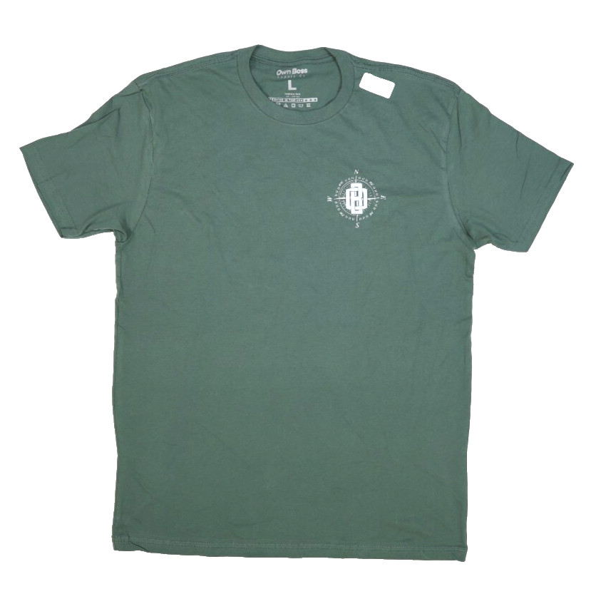 Own Boss Supply Royal Pine Green Short Sleeve Graphic T-Shirt Printed USA Mens L