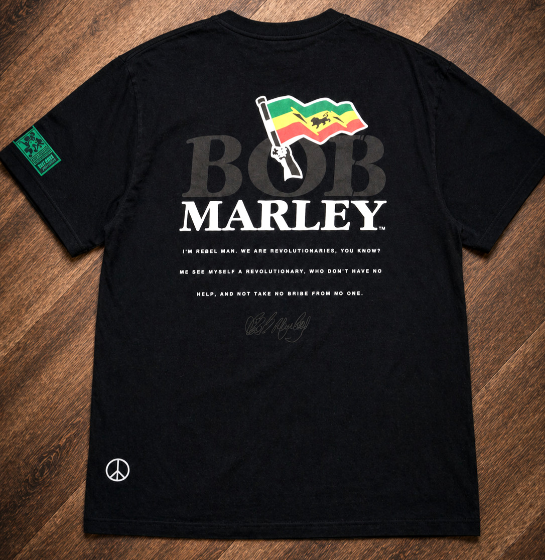 Bob Marley Shoe Palace Embroidered T Shirt Mens L Reggae Double Sided