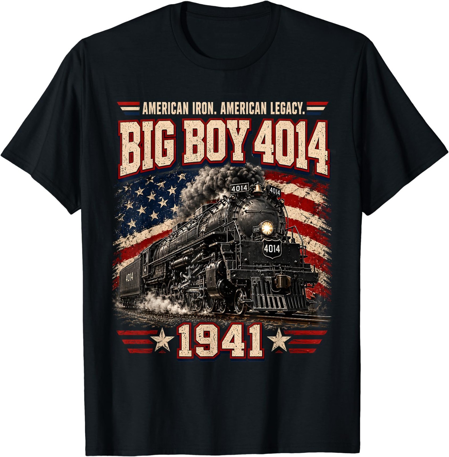 Big Boy 4014 Vintage Steam Locomotive Railroad Train Engine T-Shirt