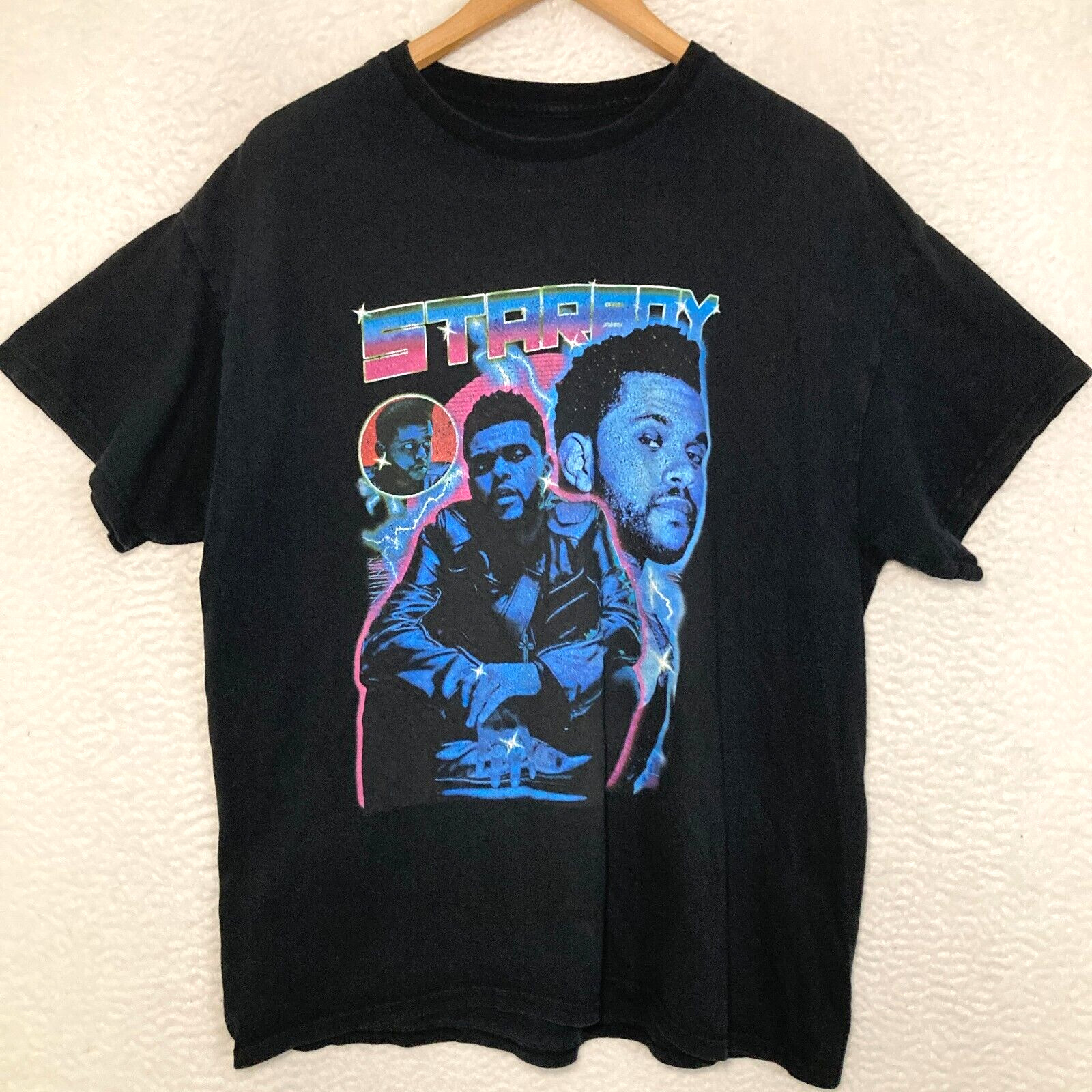 XO The Weekend Starboy Shirt Fits Like L Concert R&B Hip Hop Rap Graphic Tee