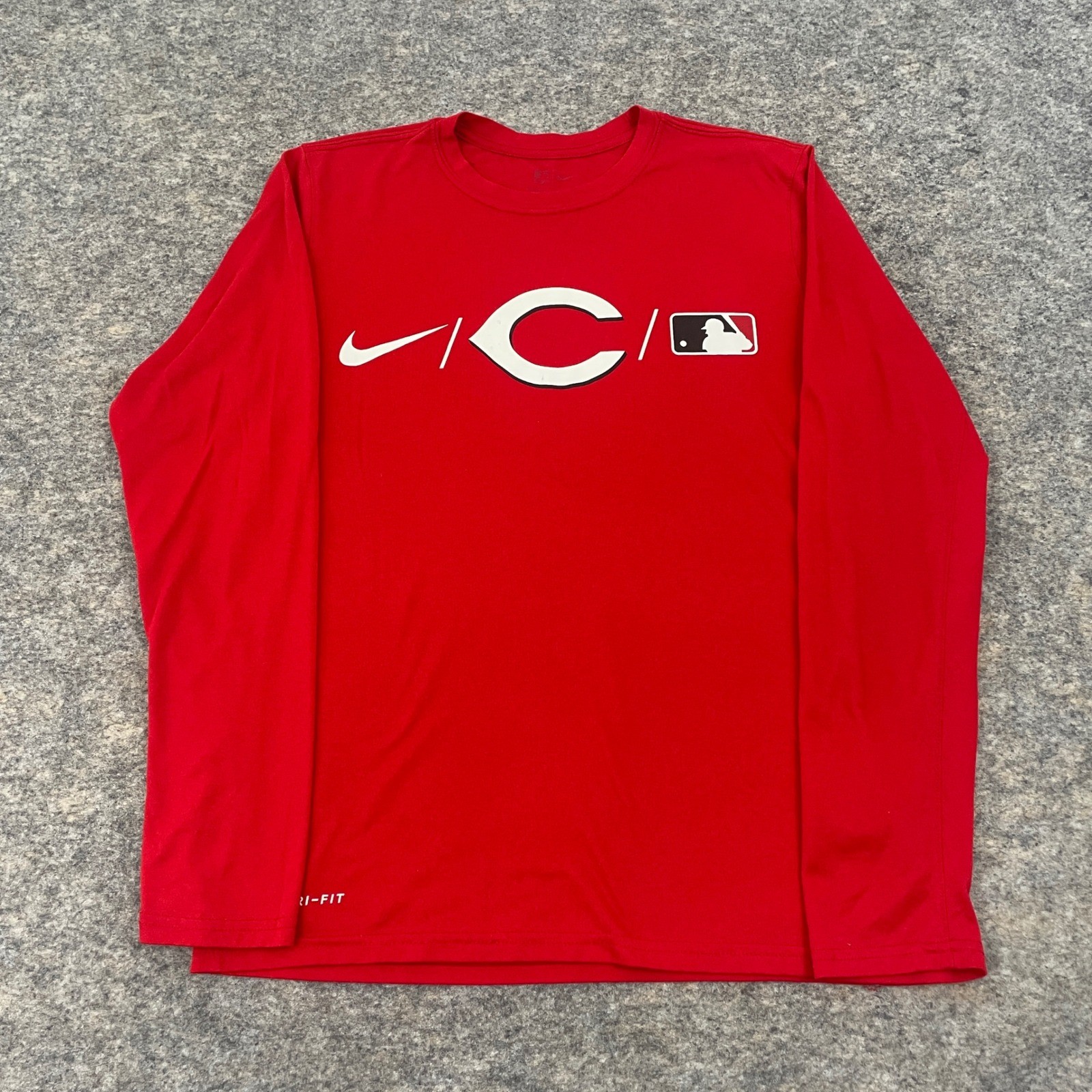 Nike Cincinnati Reds MLB Dri-FIT Long Sleeve Graphic T-Shirt Red Men’s Medium