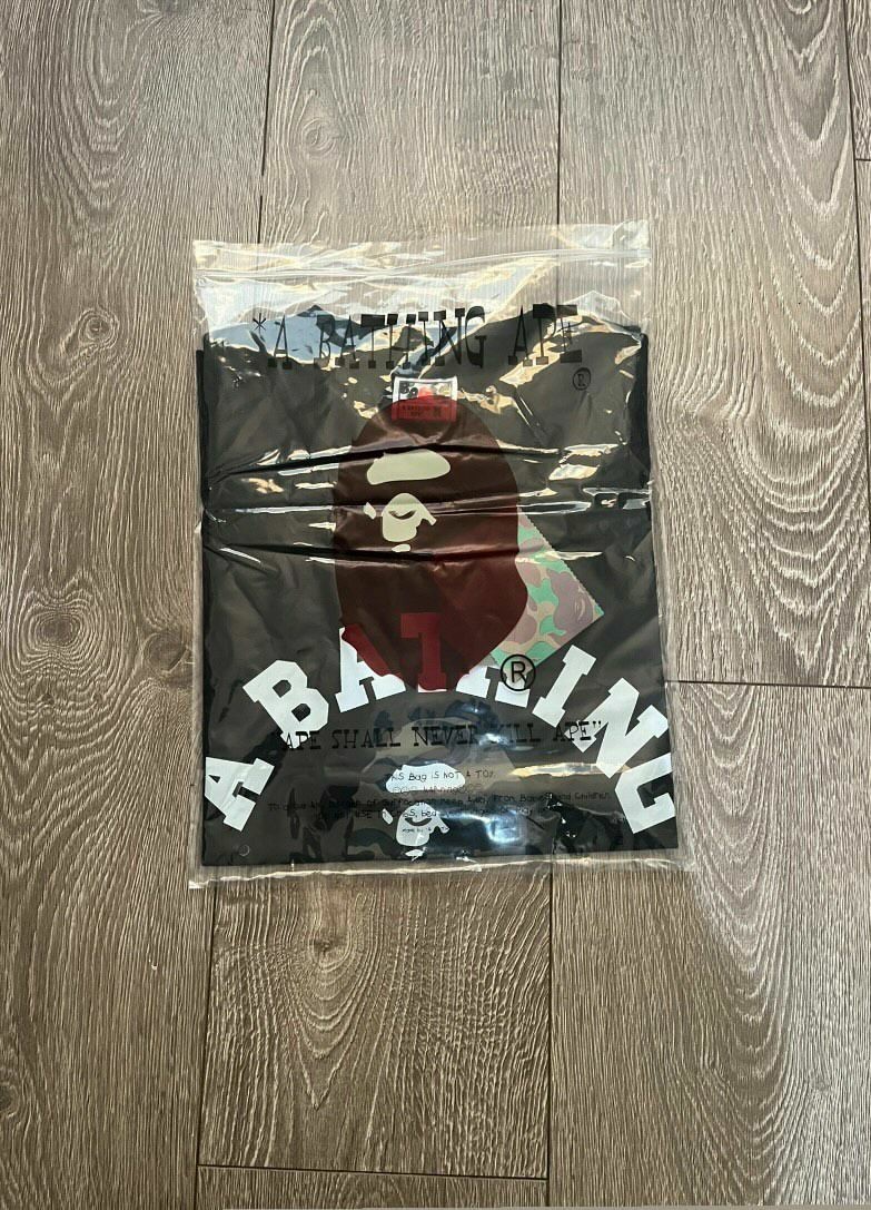A Bathing Ape BAPE Ape Head Logo Graphic Tee Black Men’s M Crew Neck Cotton