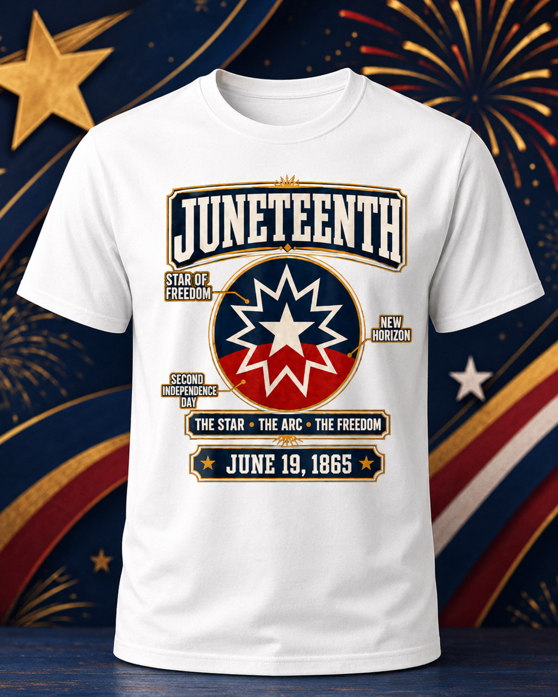 Juneteenth Flag Red White Blue Meaning Black History Freedom T-Shirt