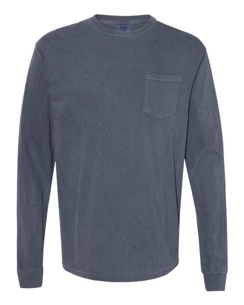 Comfort Colors 4410 Unisex Garment-Dyed Heavyweight Long Sleeve Pocket T-Shirt