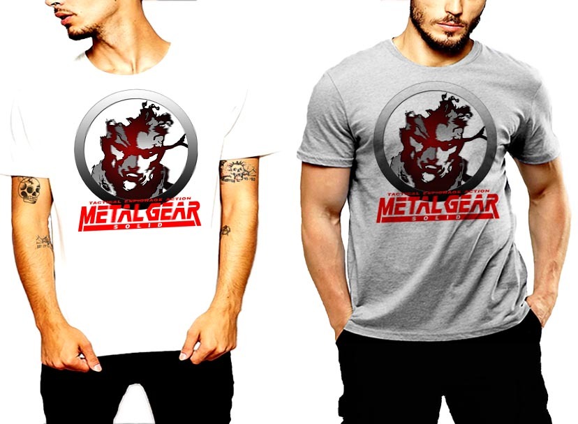 Brand New Metal Gear T-Shirt Vintage Solid Snake Tactical Espionage Action Tee
