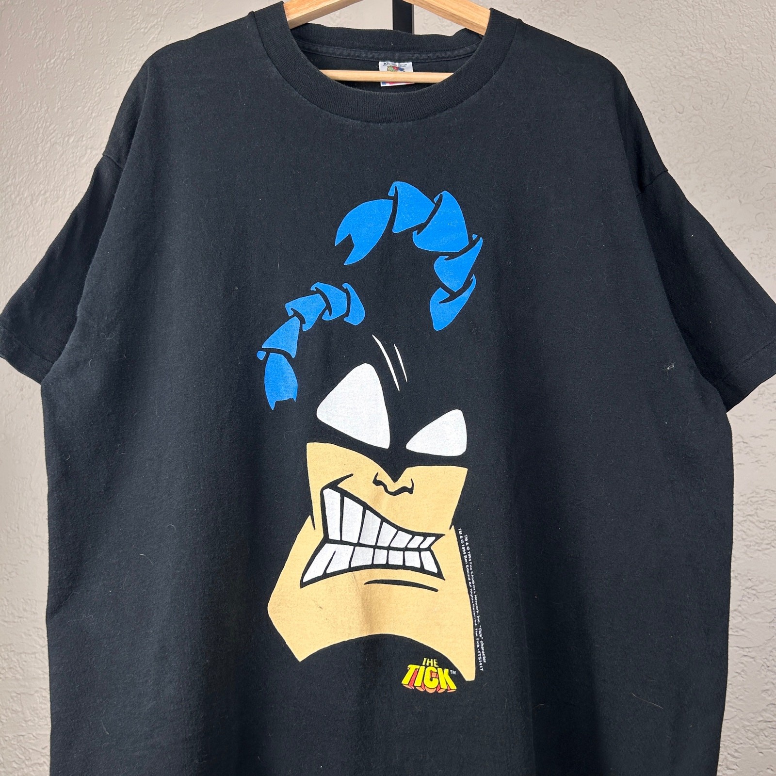 The Tick 1994 Fox Children’s Network Cartoon Big Face XL Rare Tee