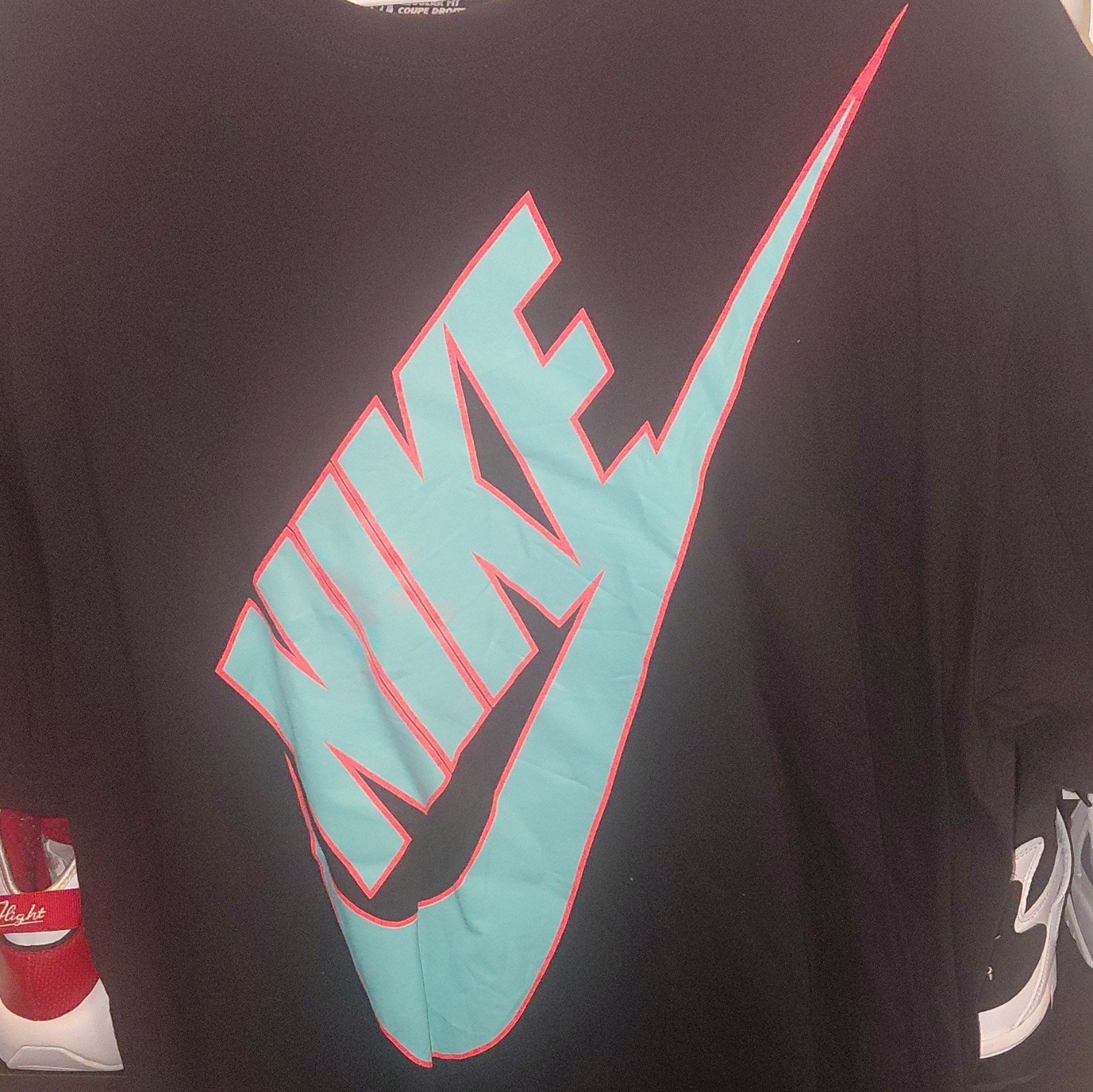 Nike Men’s Regular Fit Crew Neck Short Sleeve Graphic Logo T-Shirt Black XXL