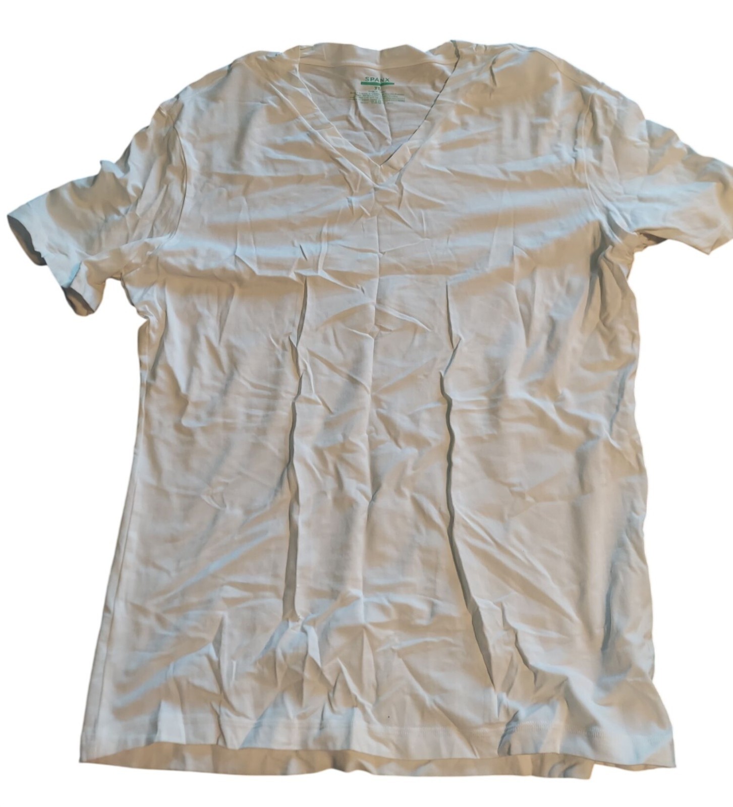 Spanx Mens White V-Neck T-Shirt XL 1508