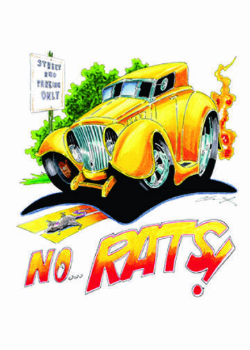 Adult DryBlend® T-Shirt – ( NO RATS – HOT ROD)