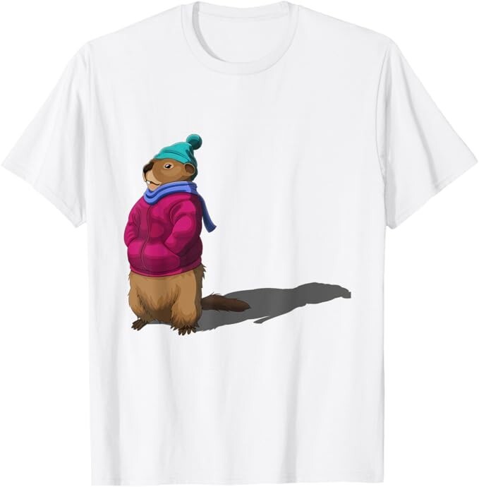 GroundHog Day Shadow Cute Ground Hog Men Women Funny T-Shirt