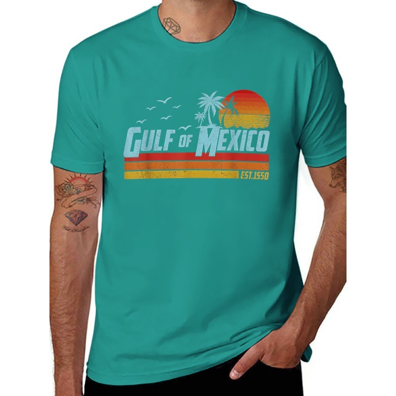 Gulf of Mexico Est 1550 Retro Vintage Beach T-Shirt