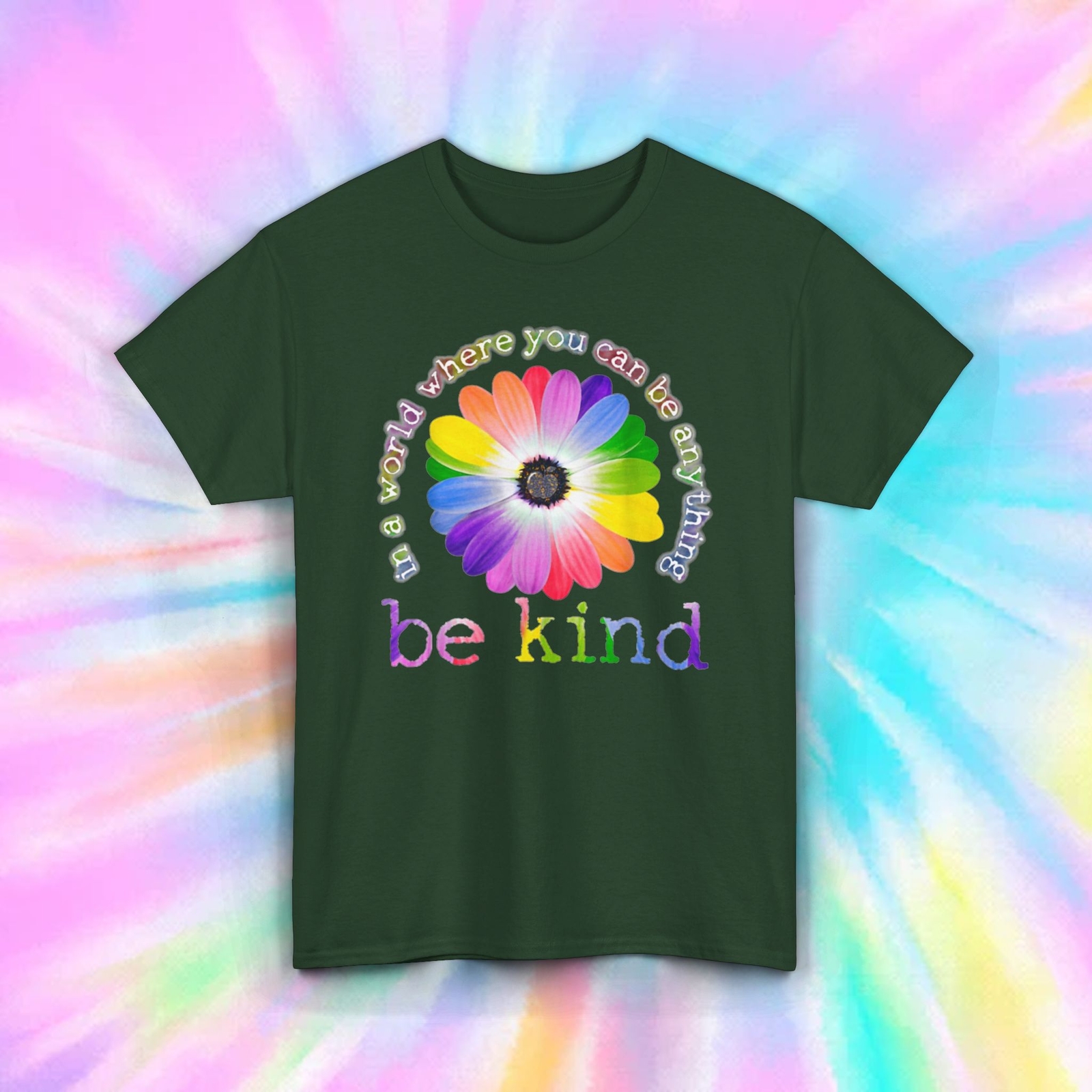 Be Kind Flower Shirt | Inspirational Positive Message Graphic Tee S-5XL