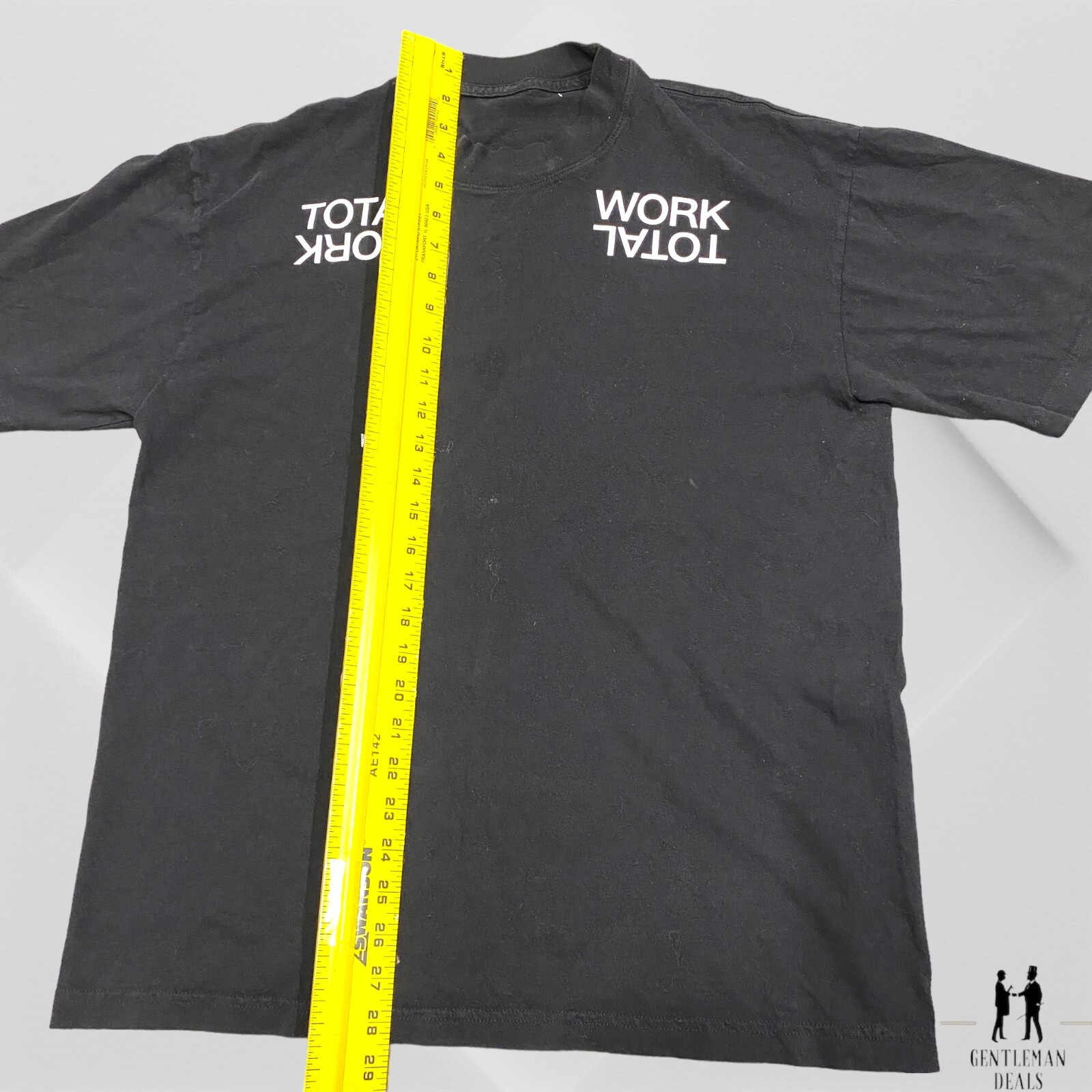 Total Work Standard Issue T shirt Size 1 S-M Mock Neck Black Tshirt Thick Cotton