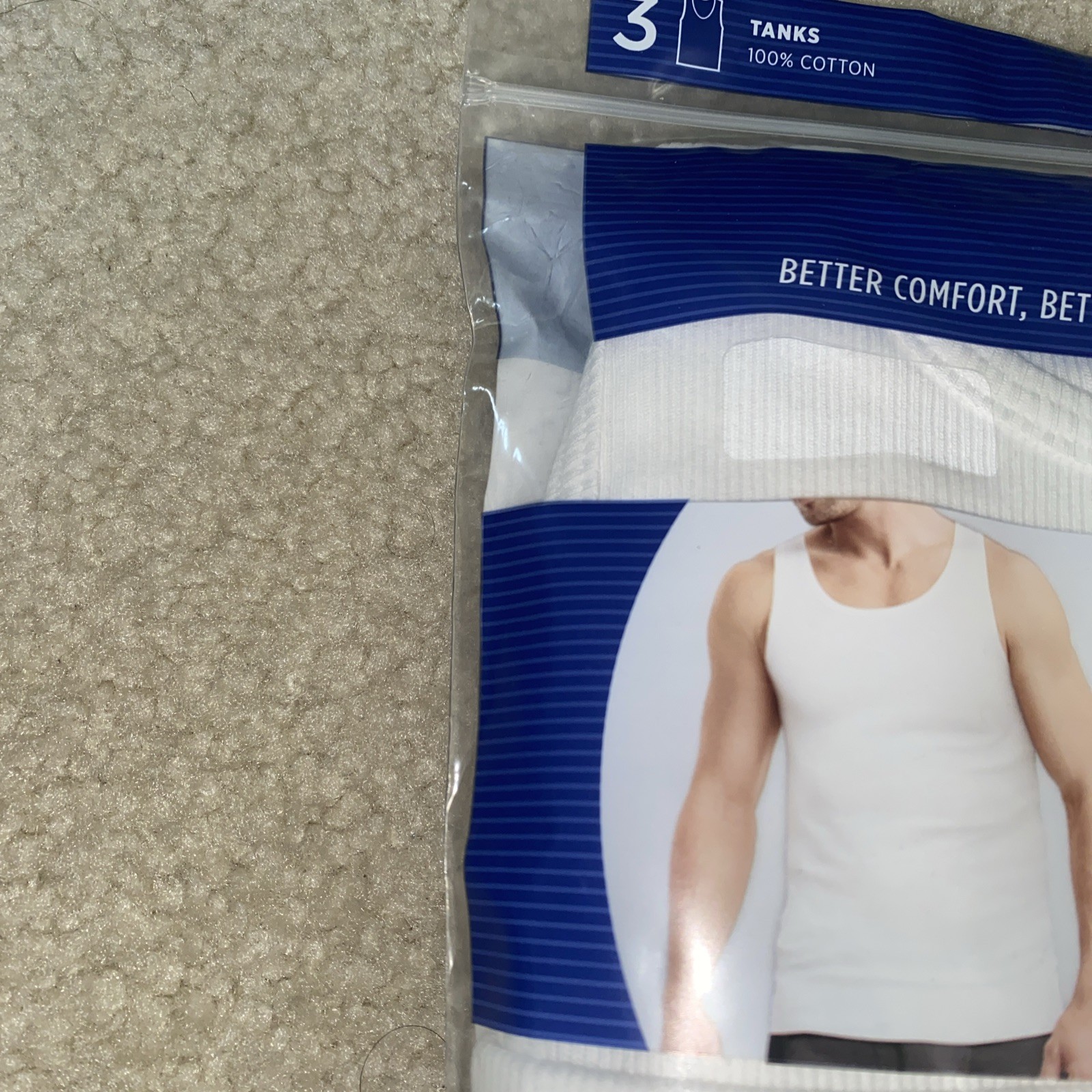 Mens Jockey Essentials Tank Tops, Size Small, 3 pack