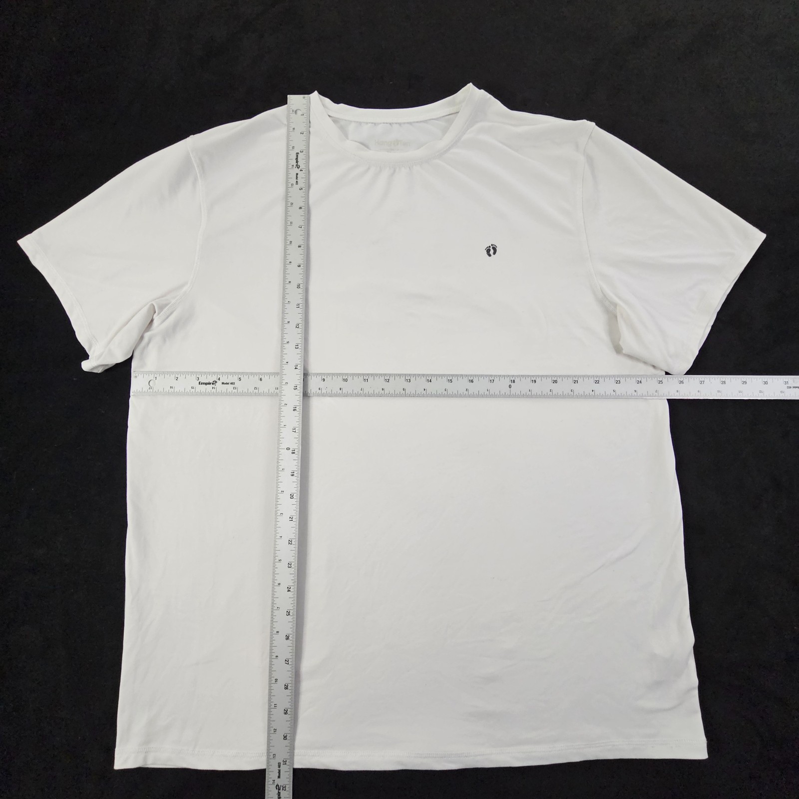 Hang Ten White Short Sleeve Polyester SPandex T-Shirt Men’s 2XL