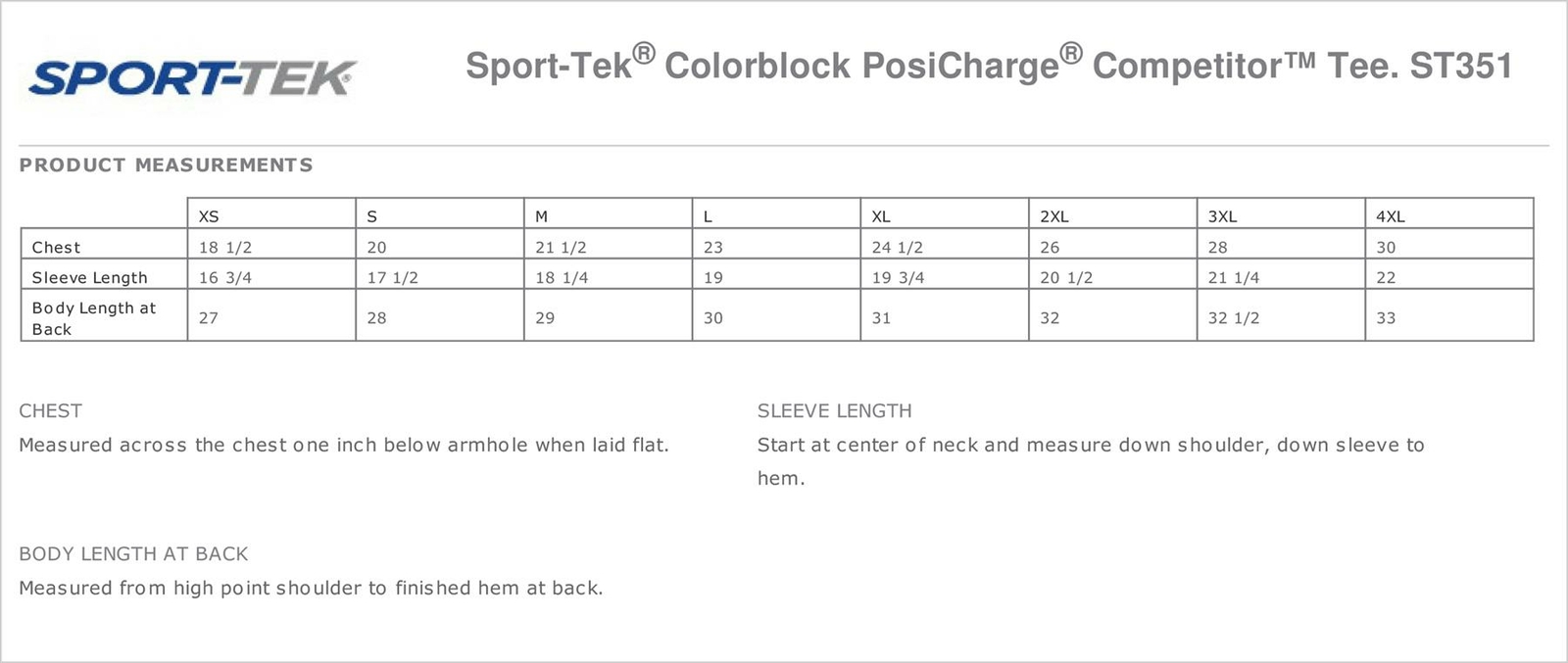 Sport-Tek Men’s Colorblock Dry Fit Competitor Moisture Wicking T-Shirt M-ST351