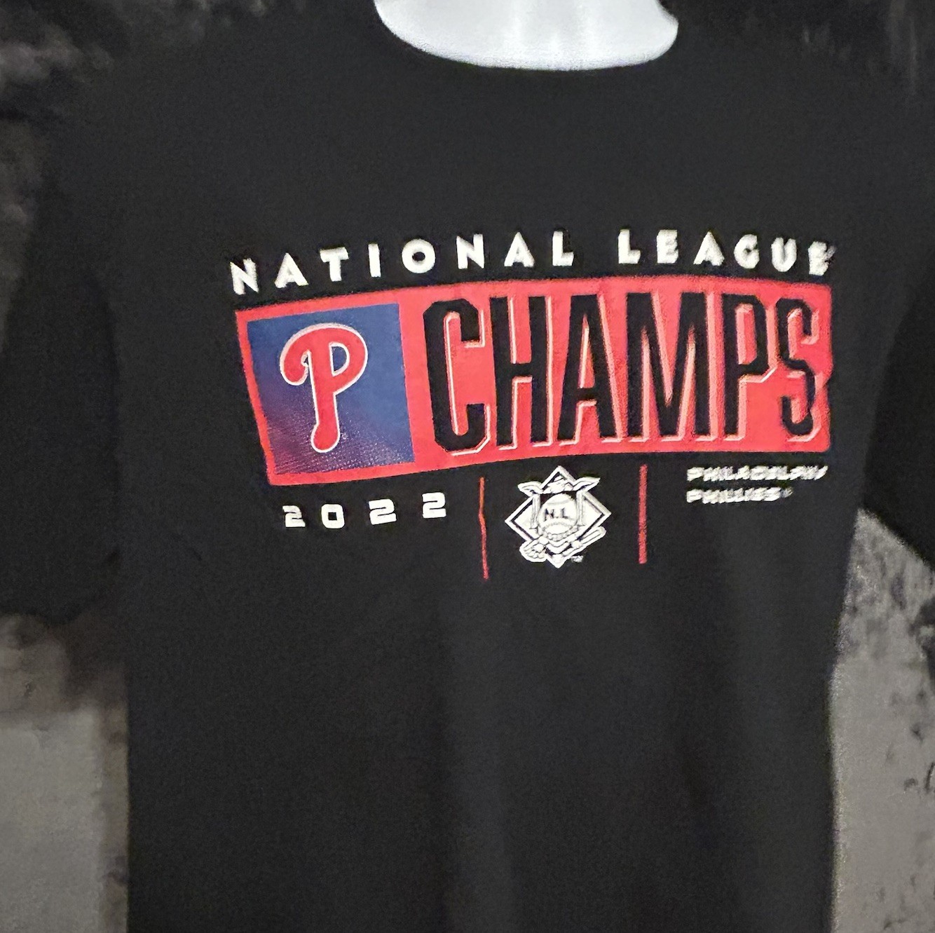 Philadelphia Phillies National League Champs 2022 Shirt Men Large Black