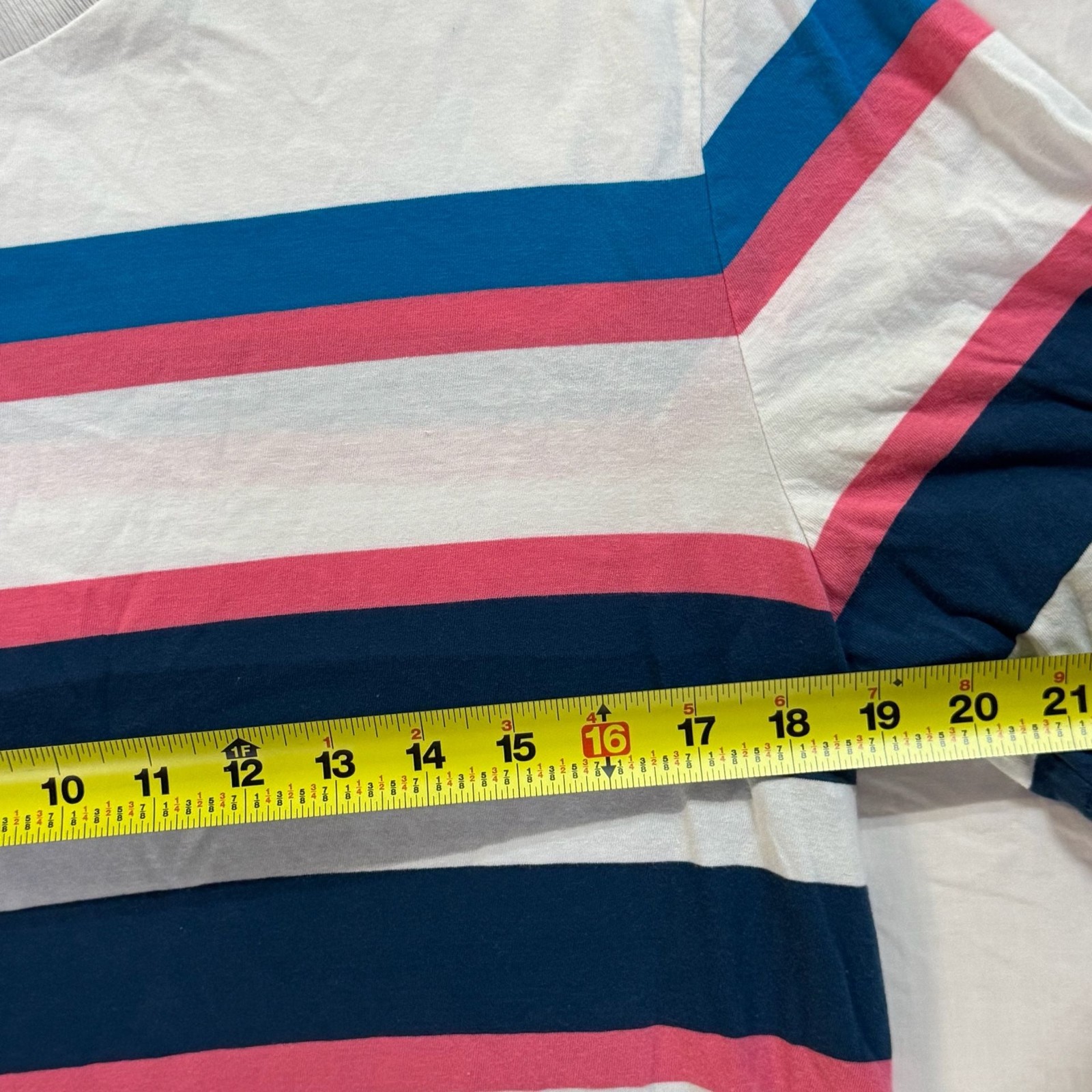 Tommy Hilfiger Multi-Color Horizontal Striped Crewneck T-Shirt