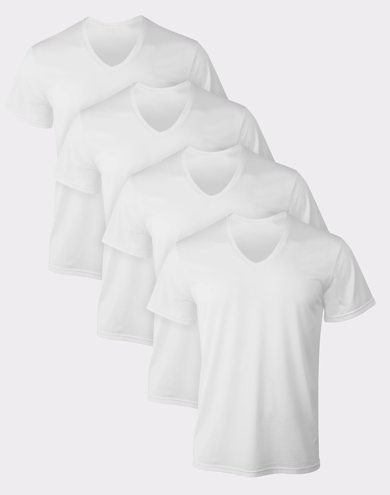 Hanes V-Neck Undershirt 4-Pack T-Shirt Short Sleeve Ultimate Men’s X-Temp Mesh
