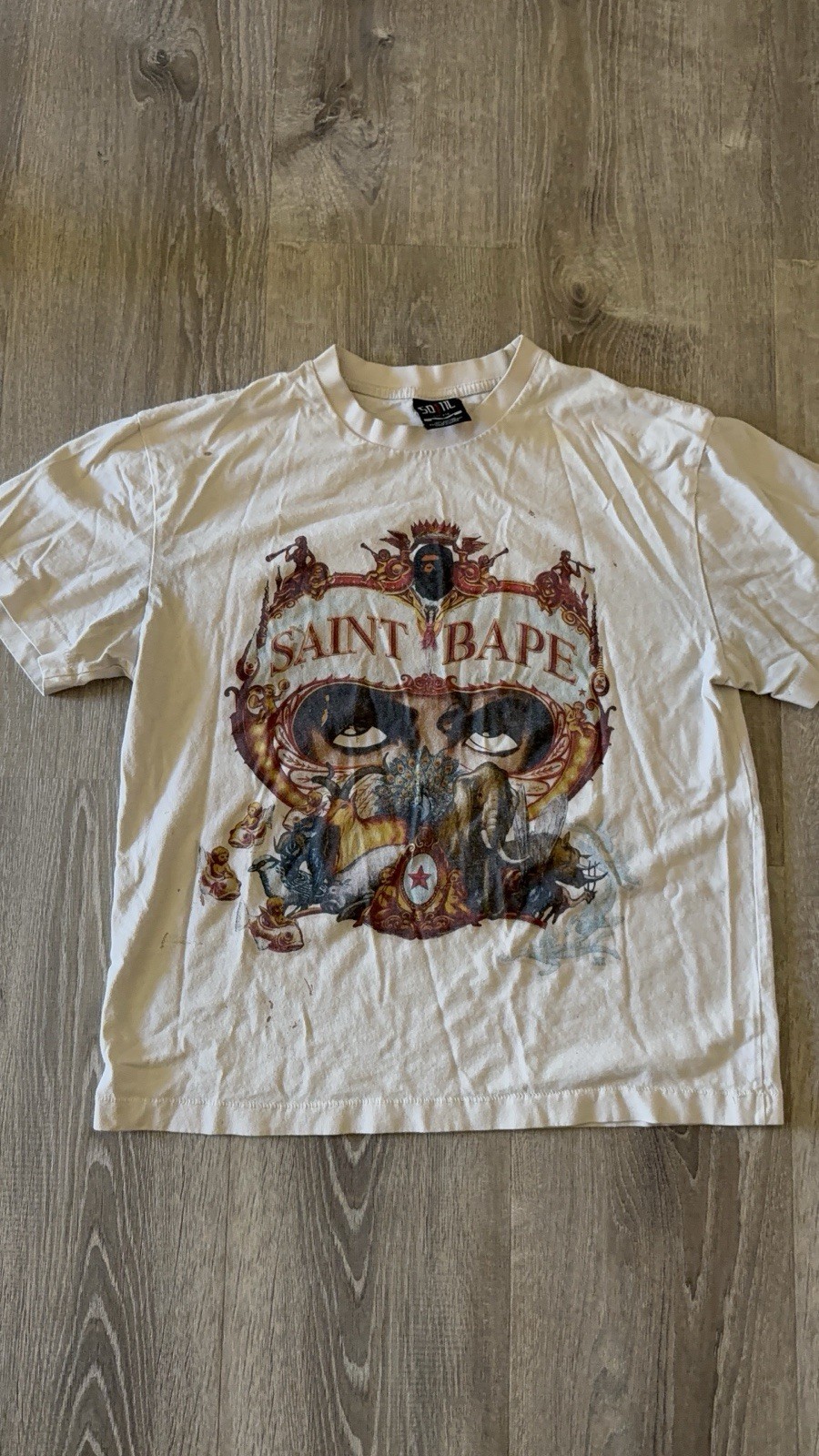 Bape x Saint Michael Jackson Color Cream White Size M Used From Japan