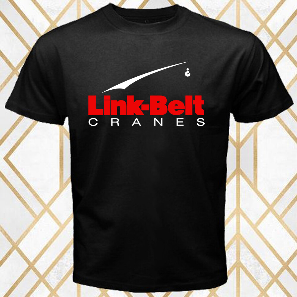 Link Belt Cranes Logo Men’s Black T-Shirt Size S – 3XL