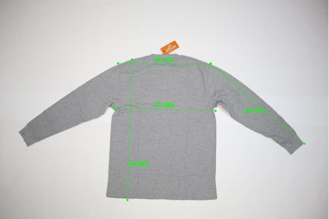 City Lab Classic Waffle Thermal Long Sleeve Heather Gray Shirt Mens XL