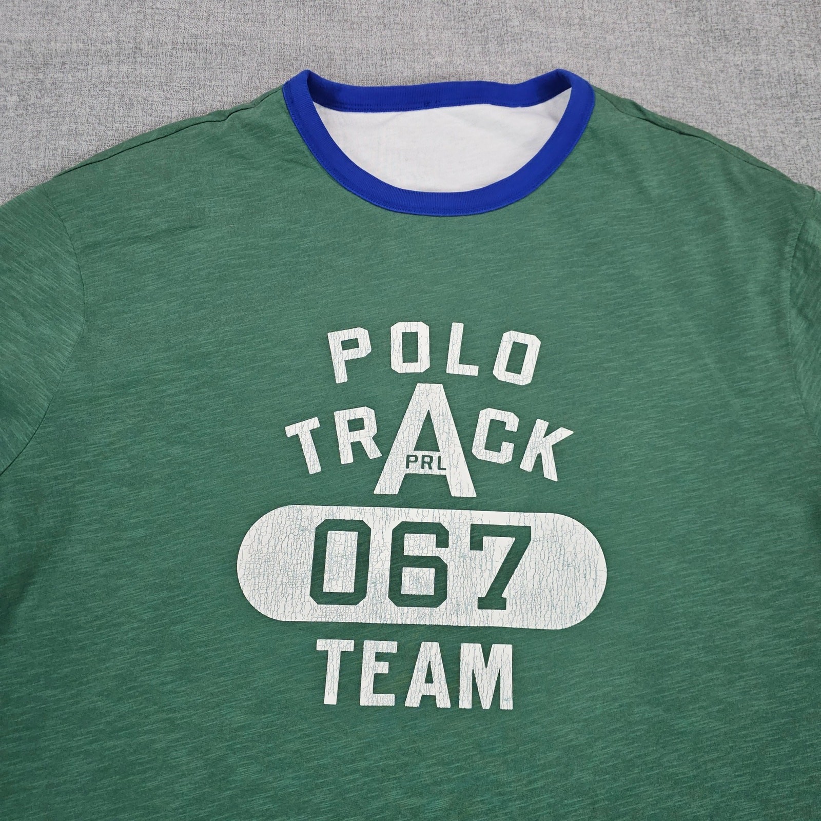 NWT Polo Ralph Lauren Shirt Mens XL White Green Reversible Track Graphic Tee