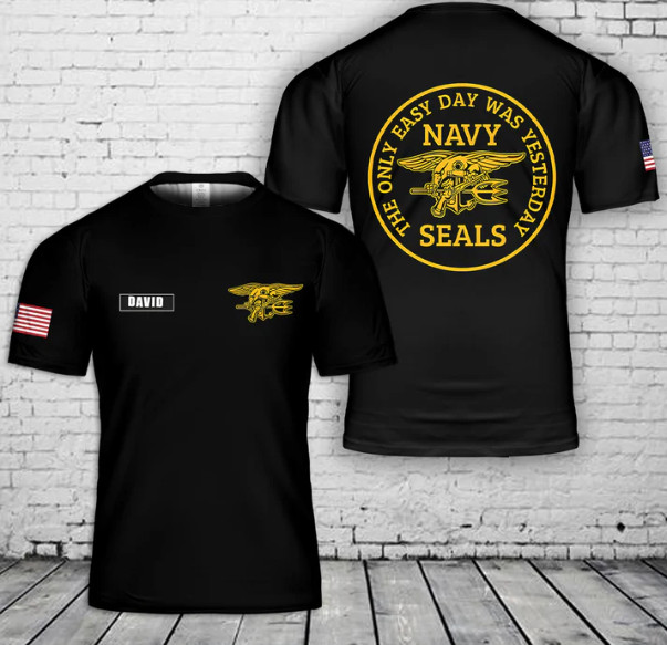Custom Name US Navy Seals 3D T-Shirt