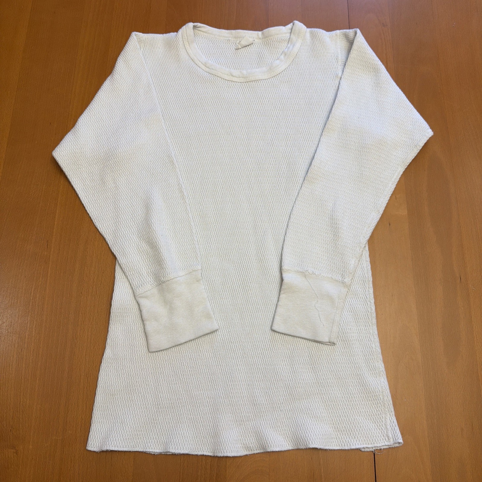 Vintage 70s JC Penny Waffle Knit Thermal Shirt M100% Combed Cotton Grunge *
