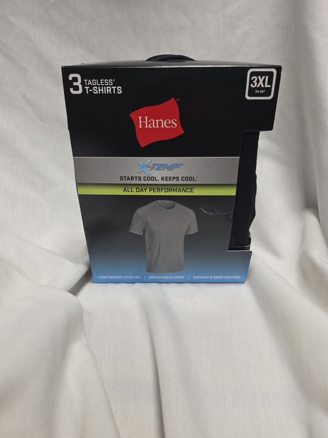 Hanes X-temp Mens 3 Pack Tagless T-shirts Lightweight Mesh Size 3XL
