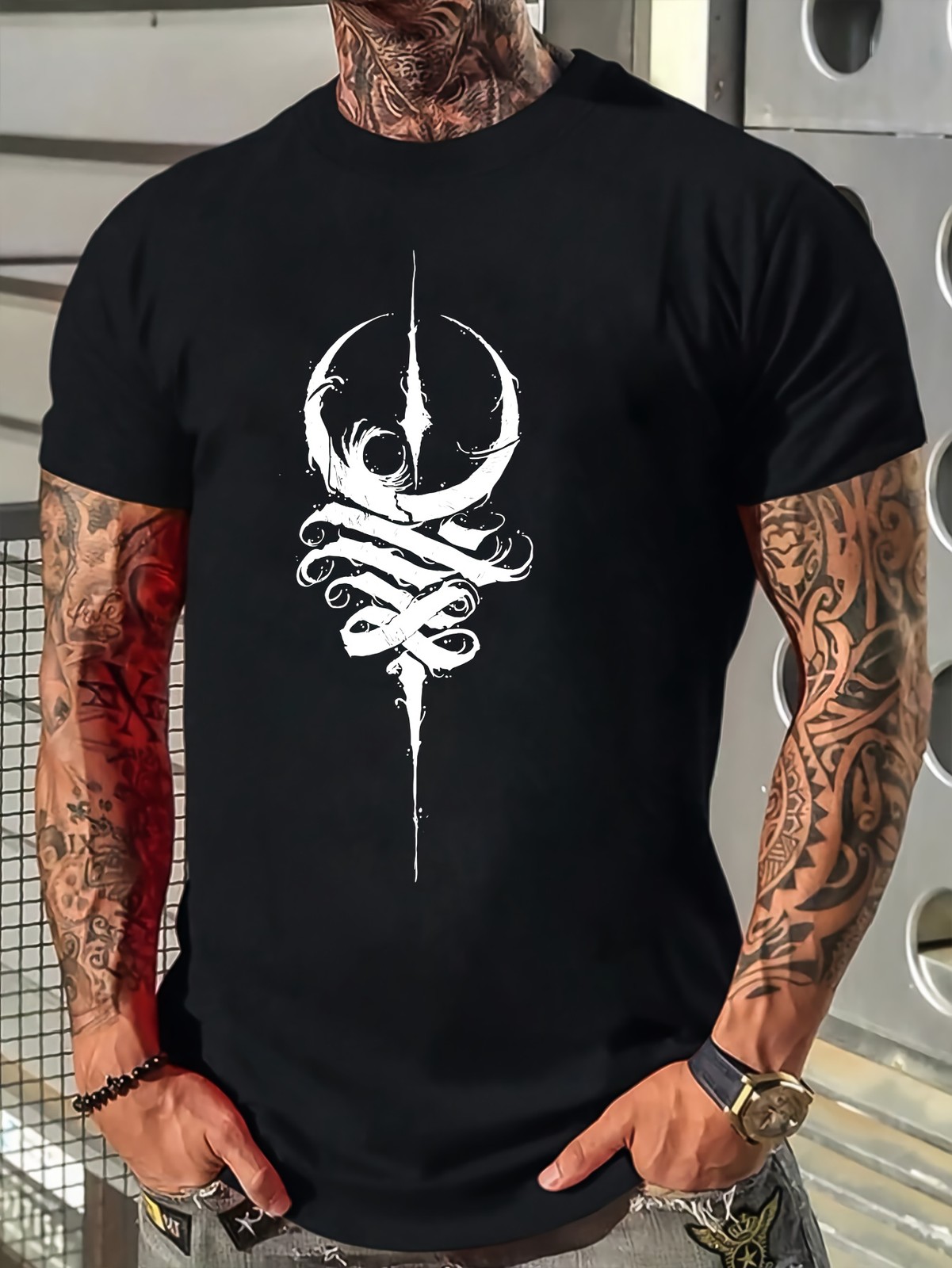 Men’S Stylish Casual Round Neck T-Shirt, Top for Summer Men’S Clothing