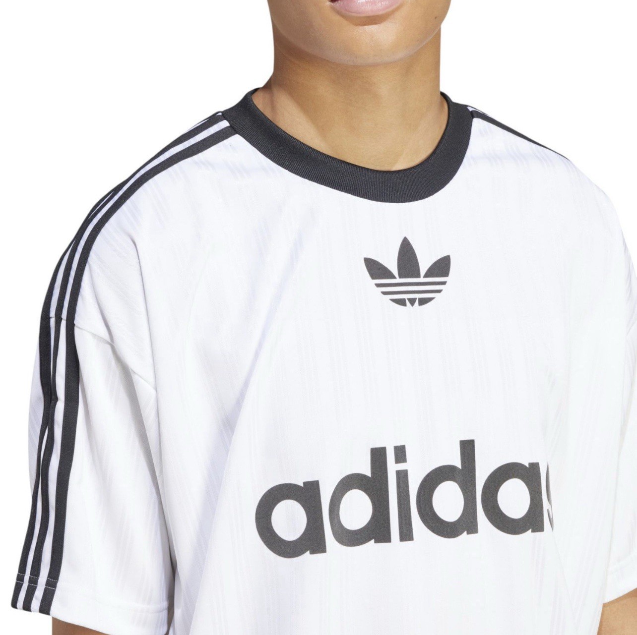 NEW MEN’S ADIDAS ORIGINALS TREFOIL POLY TEE SHIRT SIZE Large White IM9459