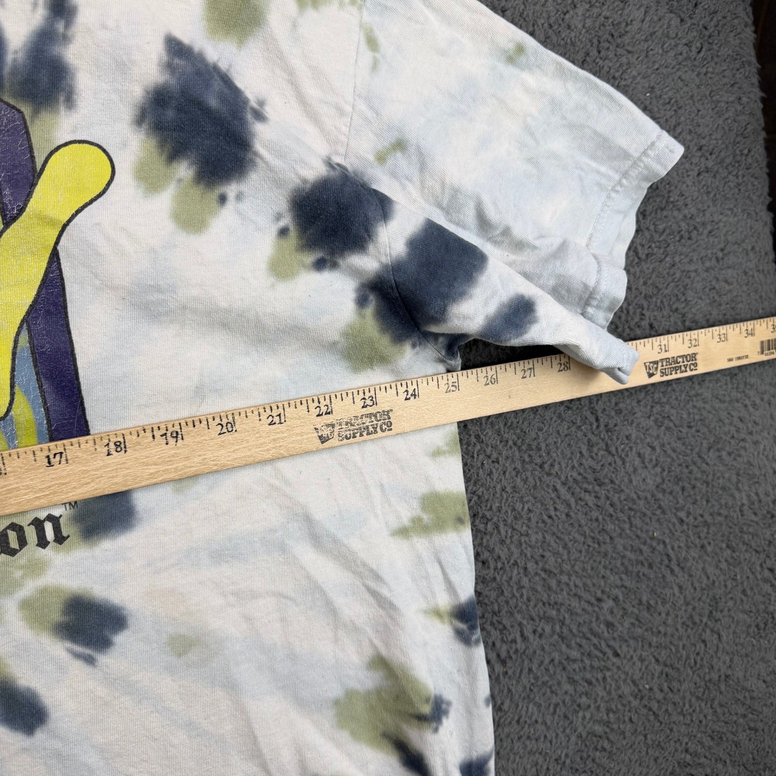 MTV Music Television Tie Dye Graphic T-Shirt Mens Large Green Blue White 2022