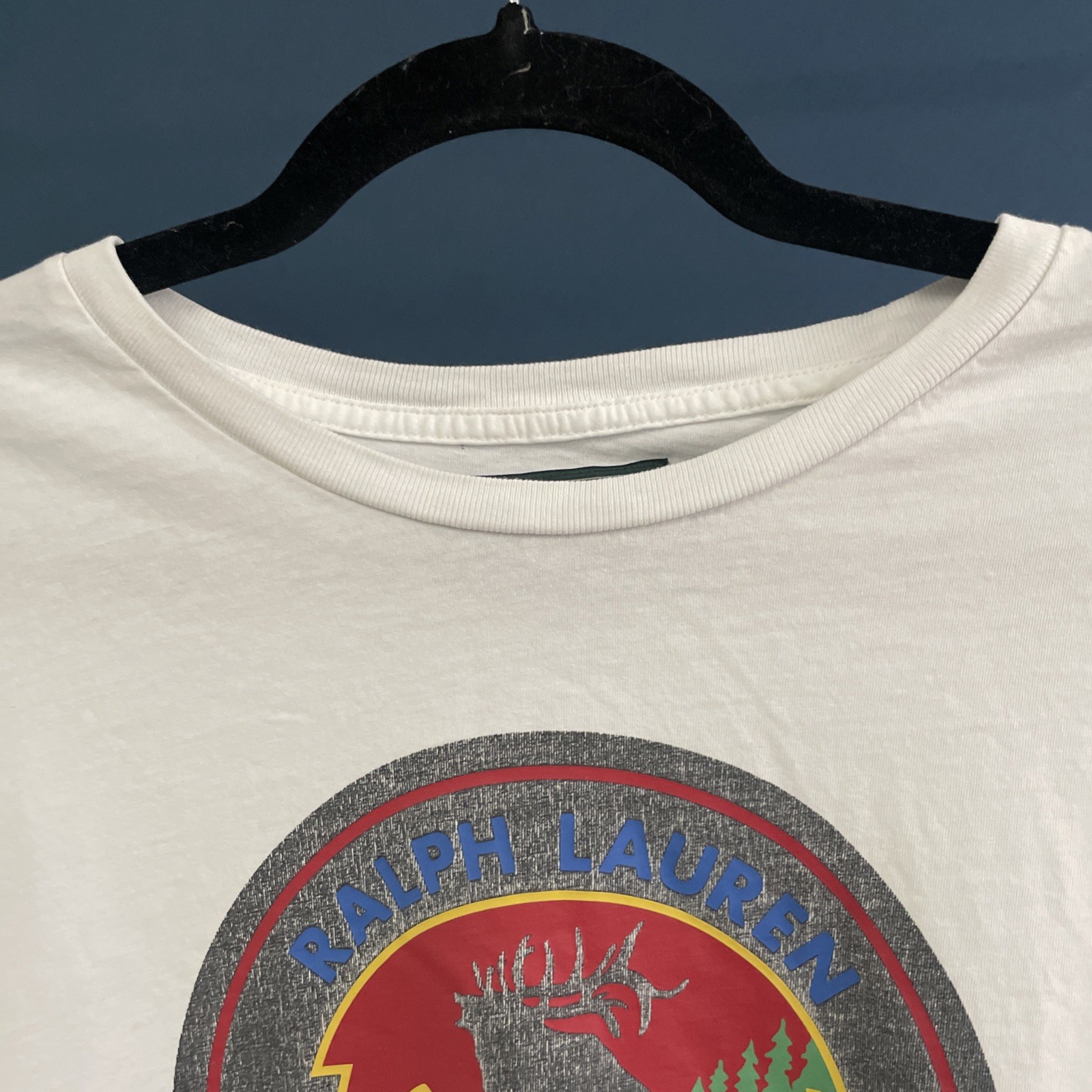 Ralph Lauren Polo Country Sportsman White Graphic Shirt Size XL