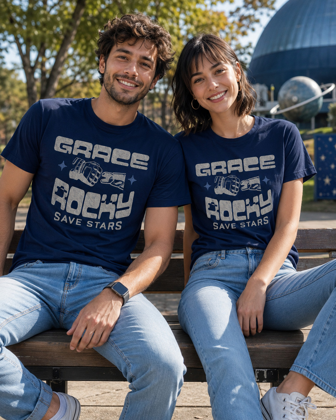 Grace Rocky Save Stars Shirt, Rocky Alien Friendship Sci-Fi Lover Gift Tee