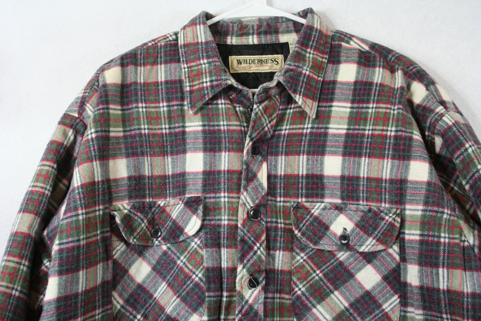 Wilderness Mens XL Multicolor Plaid Long Sleeve Flannel Shirt