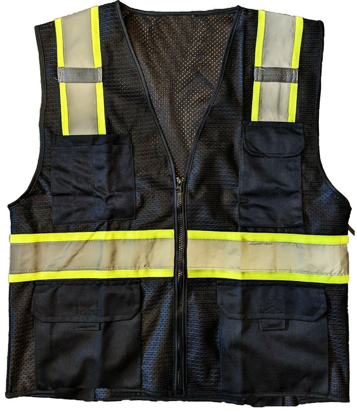 Safety Work Vest T Shirt Long Sleeve Short ANSI High Visibility Reflective Tape