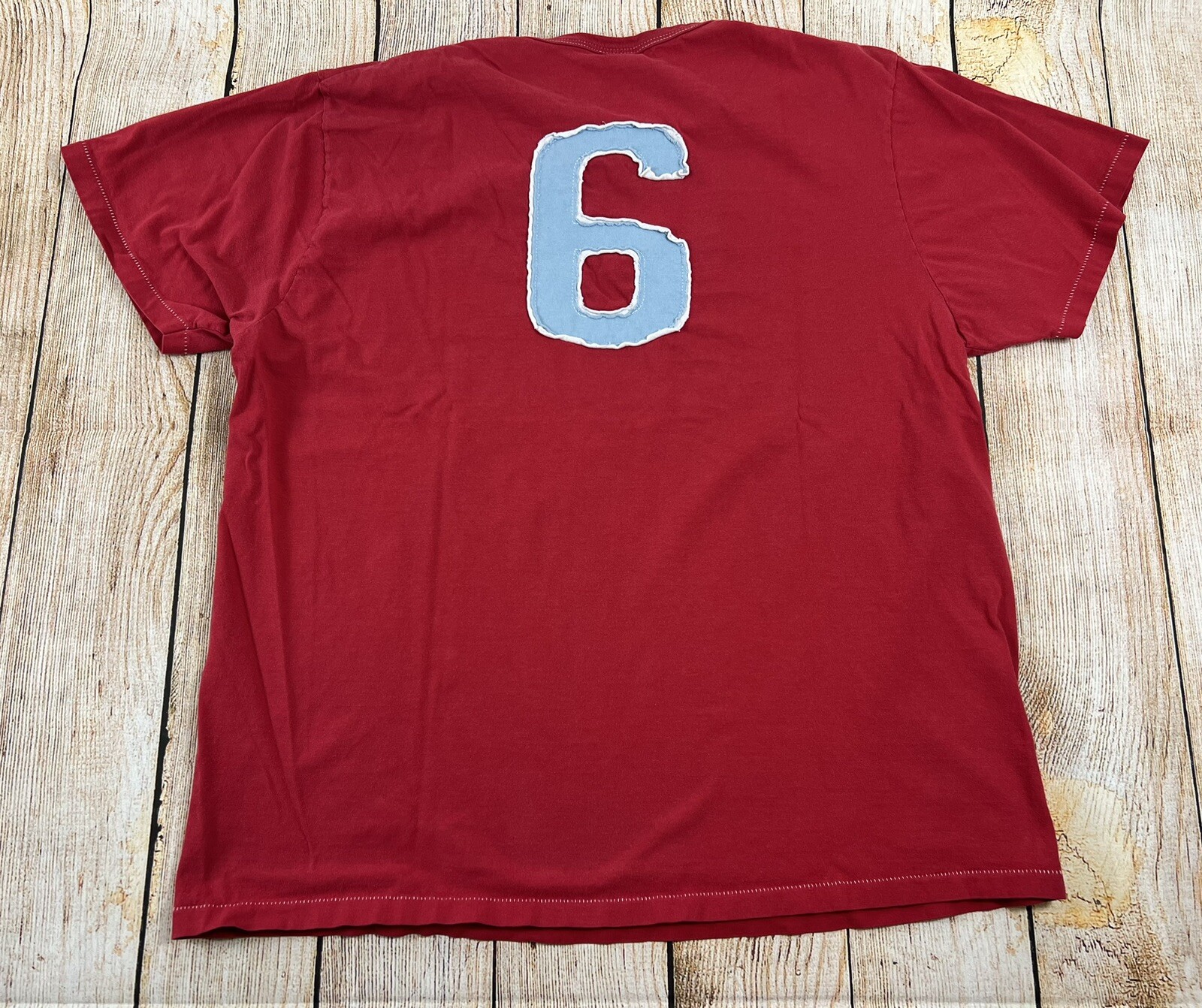 Vintage American Eagle Outfitters Durham Wolfpack Lacrosse Red T Shirt Size Larg