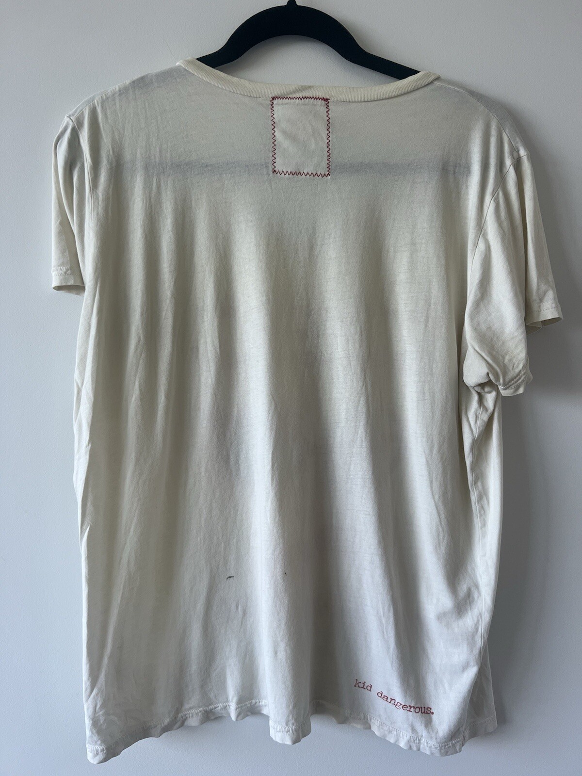 VINTAGE 2000s Kid Dangerous Lolita Cinema Bill Grime Couture Boxy V-Neck T-Shirt