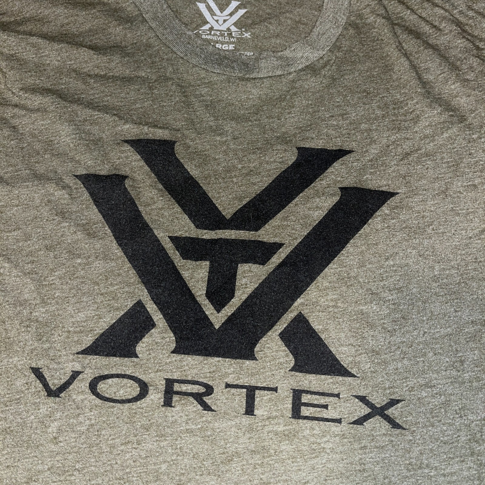Vortex archery men’s olive green logo tshirt large