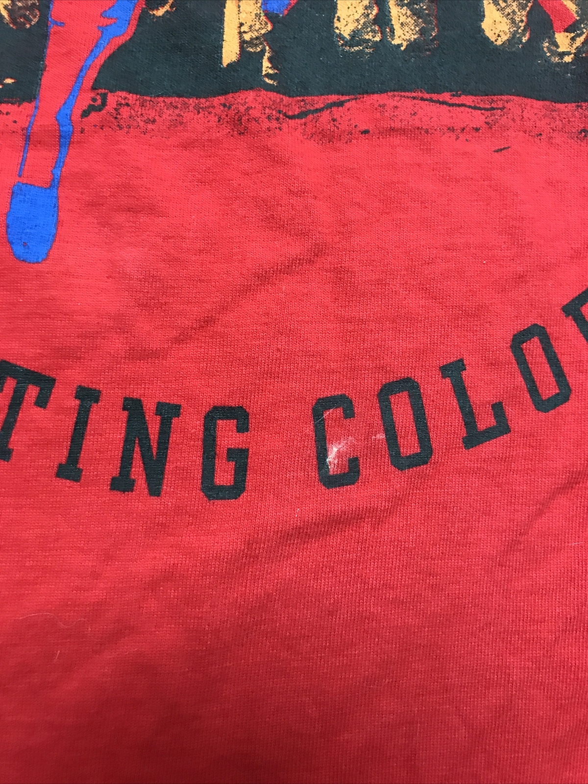 Vintage Reebok Single Stitch Double Sided Flashback Sporting Colors Large Tshirt
