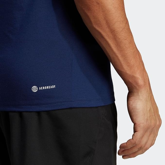Brand New Adidas Mens Essentials Feelready Training T-Shirt – Navy – FREE SHIP