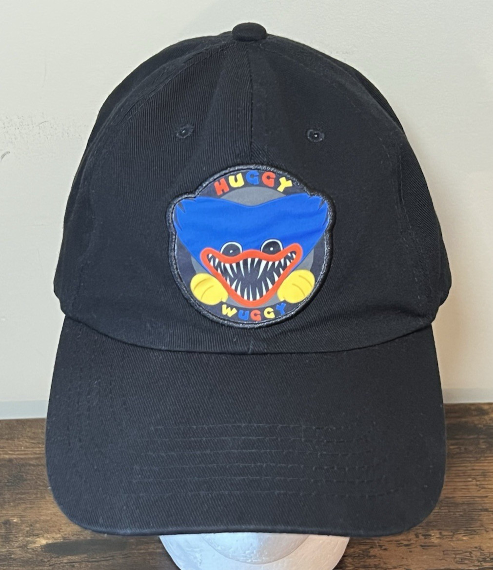 Poppy Playtime Huggy Wuggy Black T-Shirt Size Large & Adjustable Strap Dad Hat