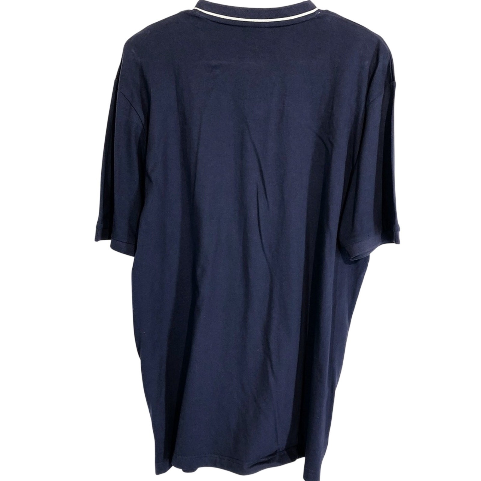 SLAZENGER Navy V-Neck Shirt Cotton Short Sleeve XL